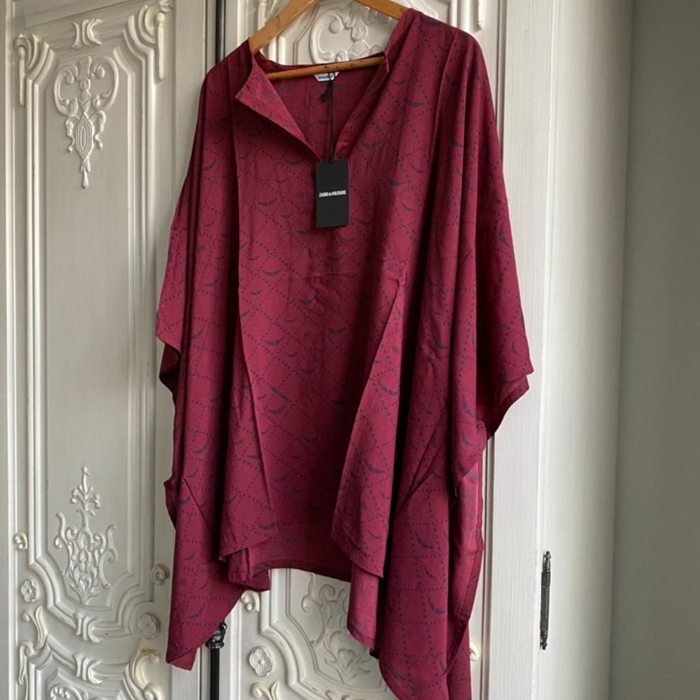NWT Zadig Burgundy Short Kaftan